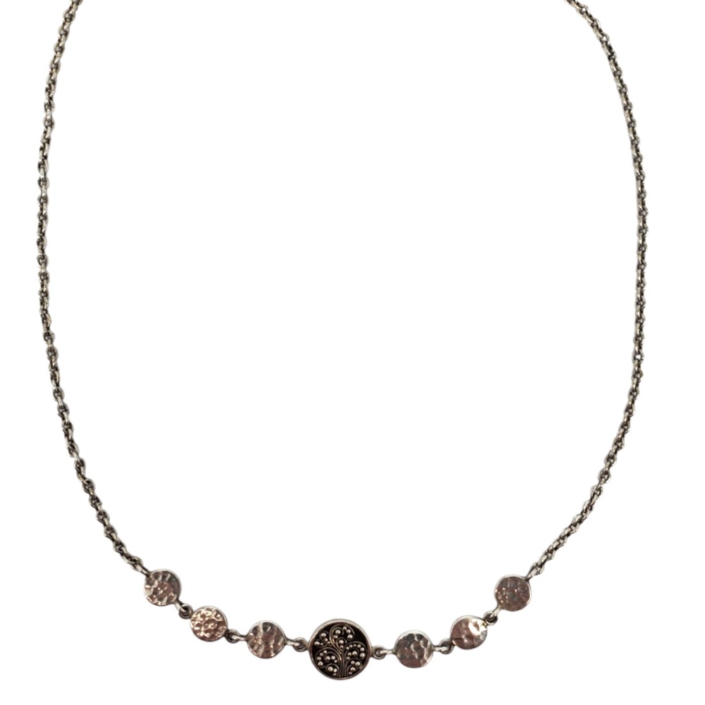 Lois Hill Sterling Silver Filigree Medallion Pendant Necklace #21611